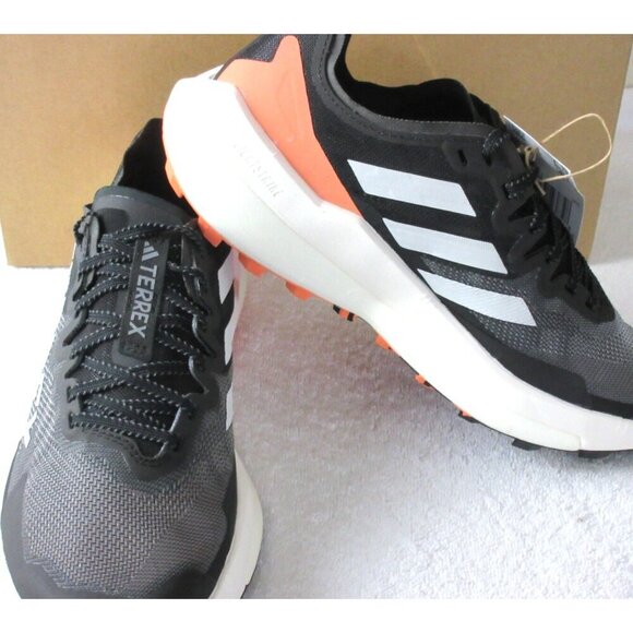 Adidas Women's Terrex Agravic Speed Trail Running Shoes Grey Orange Sizes NIB - Picture 4 of 5